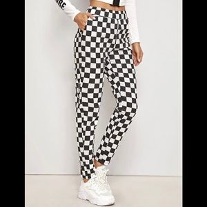 Shein Checkered Tapered Pants